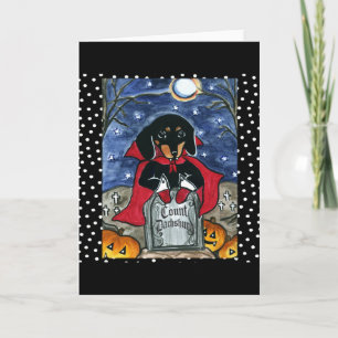 Tarjeta Conde de Halloween Dachshund