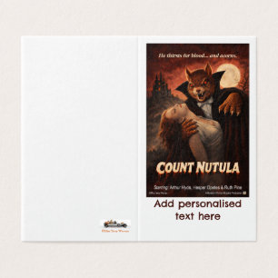 Tarjeta Conde Nutula Parodia Retro de Película