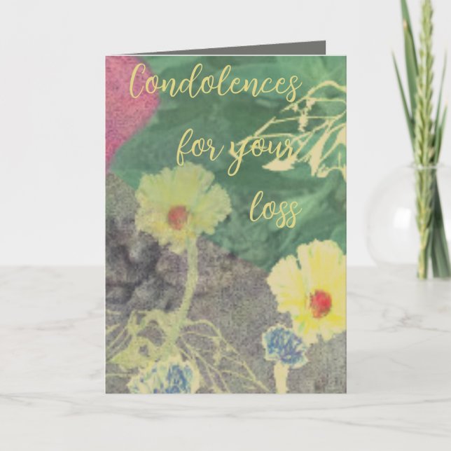 Tarjeta Condolence Floral (Anverso)