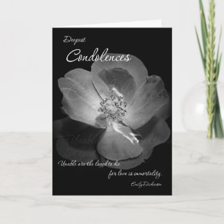 Tarjeta Condolences - Immortality