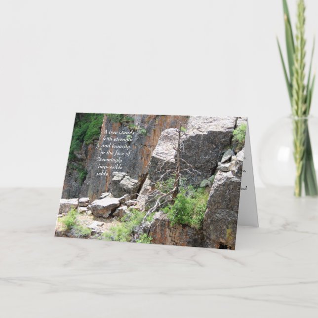Tarjeta Condolencia: Árbol negro del barranco (Anverso)