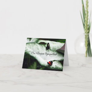 Tarjeta Condolencia - Butterfles negro - Caladium