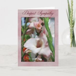 Tarjeta Condolencia de Gladiolas