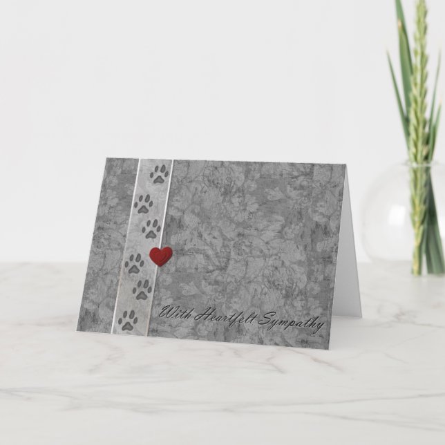 Tarjeta Condolencia de la pérdida del mascota (Anverso)