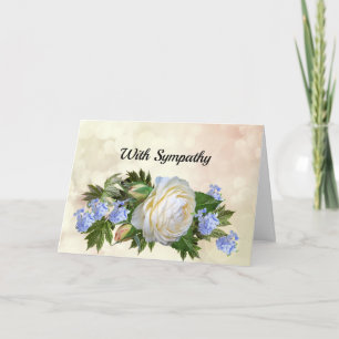 Tarjeta Condolencia de los rosas blancos 2