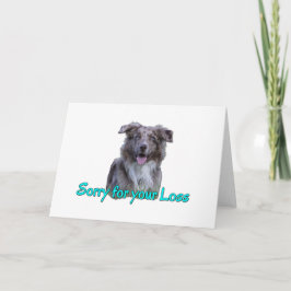 Tarjeta Condolencia de Perro de Ojo Azul Merle