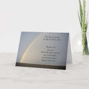 Tarjeta Condolencia del arco iris - pérdida de hijo