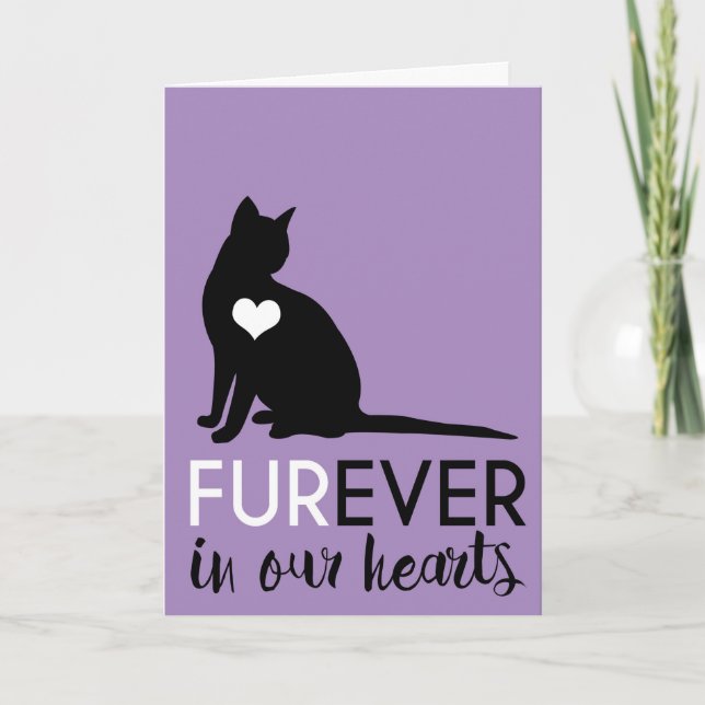 Tarjeta Condolencia del gato mascota | Más En Nuestro Cora (Anverso)