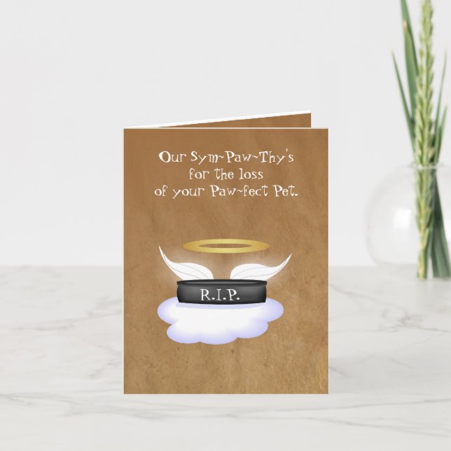 Tarjeta Condolencia del mascota (Anverso)