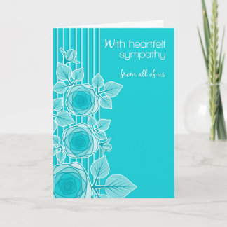 Tarjeta Condolencia del negocio del grupo o personal