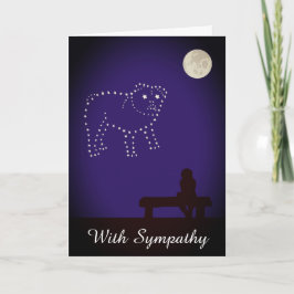 Tarjeta Condolencia del perro del bulldog del mascota de