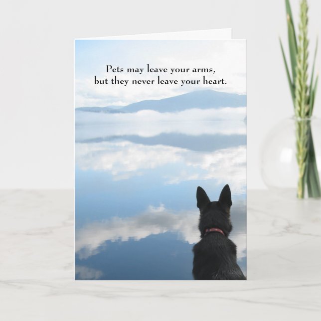 Tarjeta Condolencia del perro - los mascotas pueden dejar (Anverso)