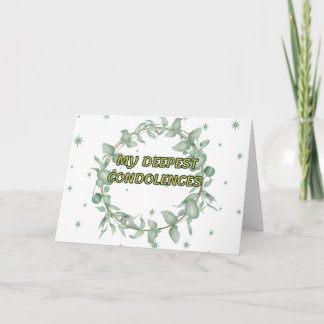 Tarjeta Condolencia floral verde