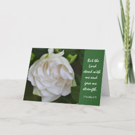 Tarjeta Condolencia floral, verso de la escritura en la