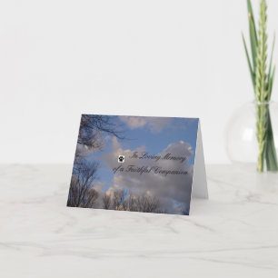 Tarjeta Condolencia Notecard del mascota