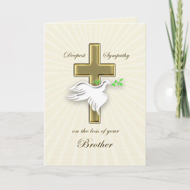 Tarjeta Condolencia para la pérdida de hermano (Anverso)