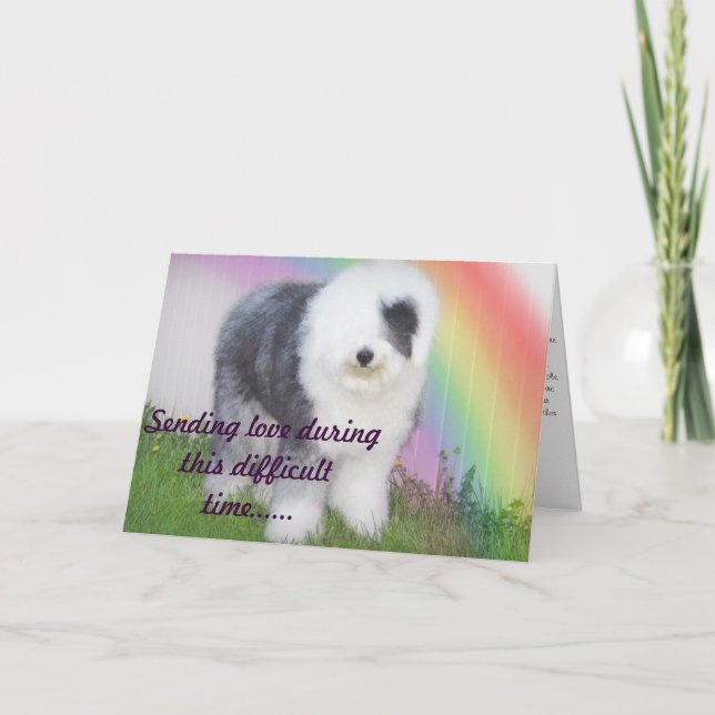 Tarjeta Condolencia - pérdida de un mascota (Anverso)