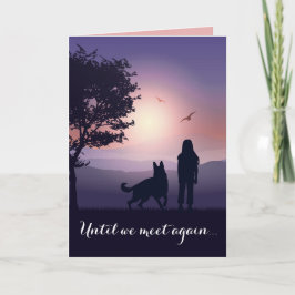 Tarjeta Condolencia personalizada pérdida del perro de la