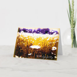 Tarjeta Condolencias Con Simpatía Bellas Daisies Arte