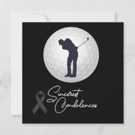 Tarjeta Condolencias de golf simpatía por la mujer golfist