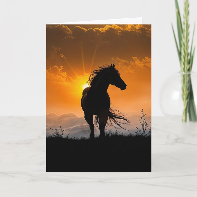 Tarjeta Condolencias de solidaridad con caballos por pérdi (Anverso)