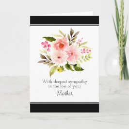 Tarjeta Condolencias de solidaridad para la madre o para c