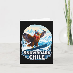 Tarjeta Cóndor De Snowboard En Las Montañas De Chile