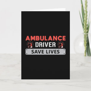 Tarjeta Conductor de ambulancia salva vidas de emergencia 