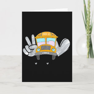 Tarjeta Conductor de autobús de paz y amor Divertido condu
