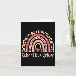 Tarjeta Conductor De Autobús Escolar 100 Día Del Conductor