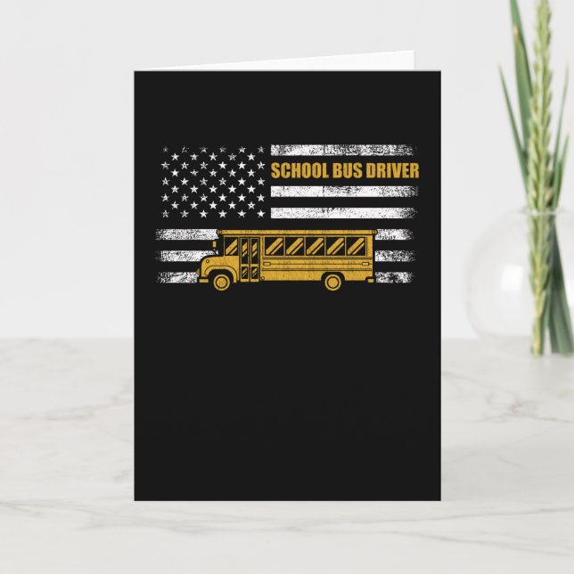 Tarjeta Conductor de autobús escolar estadounidense (Anverso)