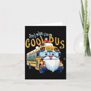Tarjeta Conductor de Autobús Escolar Navidad No te Pierdas