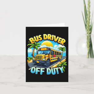Tarjeta Conductor De Autobús Fuera De Servicio Hola Verano