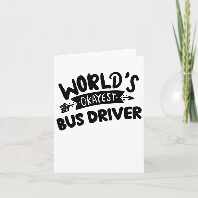 Tarjeta Conductor de bus más bueno del mundo, mejor conduc (Anverso)