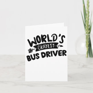 Tarjeta Conductor de bus más bueno del mundo, mejor conduc