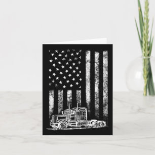 Tarjeta Conductor de Camión Bandera Americana Camionero Vi