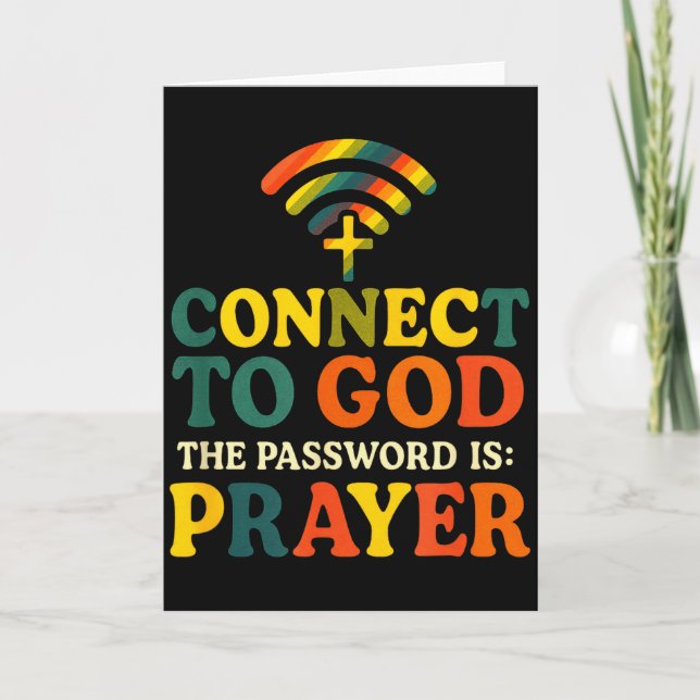 Tarjeta Conectar con Dios - Oración de fe religiosa cristi (Anverso)
