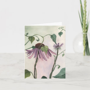 Tarjeta Coneflower púrpura Notecard