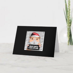 Tarjeta Conejillo de Indias de Navidad Cavy Querido Santa