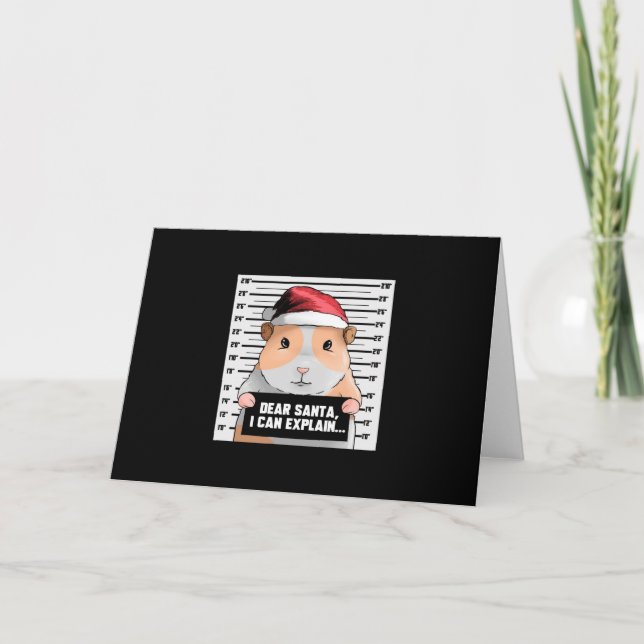Tarjeta Conejillo de Indias de Navidad Cavy|Querido Santa  (Anverso)