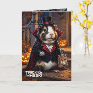 Tarjeta Conejillos de Indias de Halloween, ¡Dracula Truco