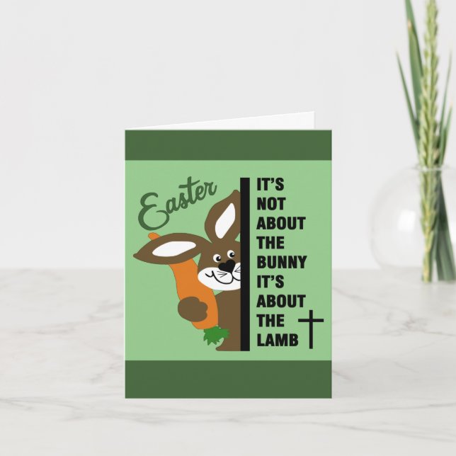Tarjeta conejita cristiana de Pascua (Anverso)