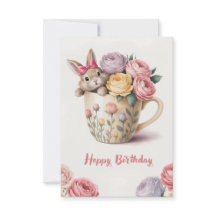 Conejito Cuidado En Una Copa