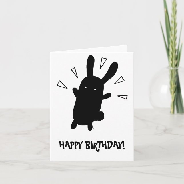 Tarjeta Conejito de Cumpleaños Adorable (Anverso)