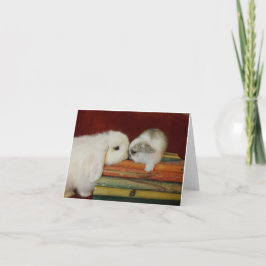 Tarjeta Conejito de la madre y del bebé