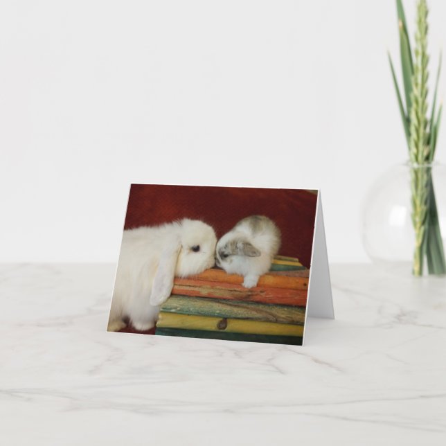 Tarjeta Conejito de la madre y del bebé (Anverso)