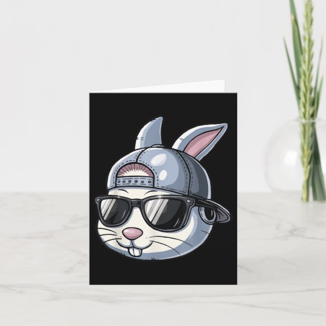 Tarjeta Conejito de Pascua de Guay con Gorras divertidos n (Anverso)