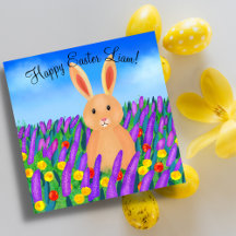 Conejito de Pascua en las flores