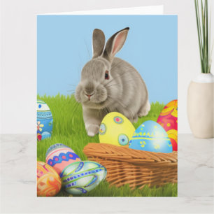 Tarjeta Conejito de Pascua lindo para un estado de ánimo p