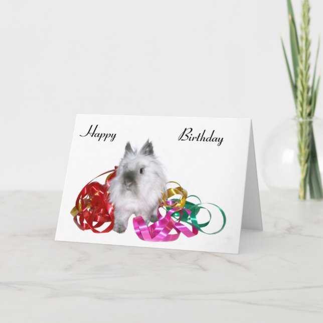 Tarjeta Conejito del feliz cumpleaños (Anverso)